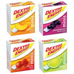 Dextro Energy minis grape sugar | Blackccurant, Cherry, Orange, Peach, Waldfrucht