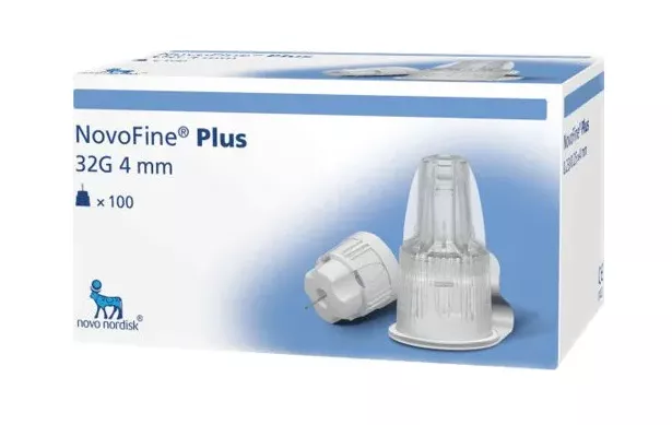 NovoFine Plus Insulin Pen Needles 32G × 4 mm, 100 pcs NOVO NORDISK