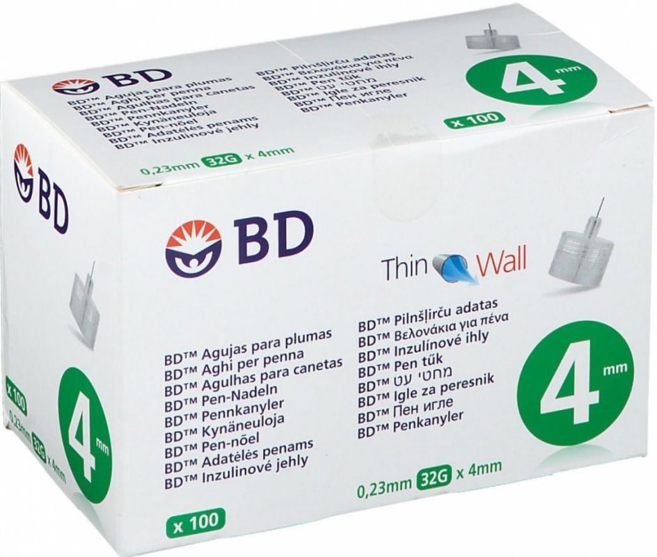 BD needles for insulin pens 4mm x32G Becton Dickinson