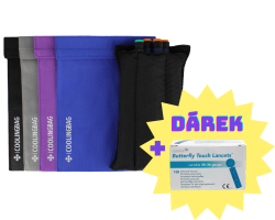 Cooling case wallet for insulin pen COOLINGBAG  + Gift 100x Lancety Genteel | black, blue, grey, purple