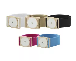 Holder for Freestyle Libre 2 sensor | beige strap, black strap, white strap, pink strap, light-blue strap, red/black strap, blue flowers strap