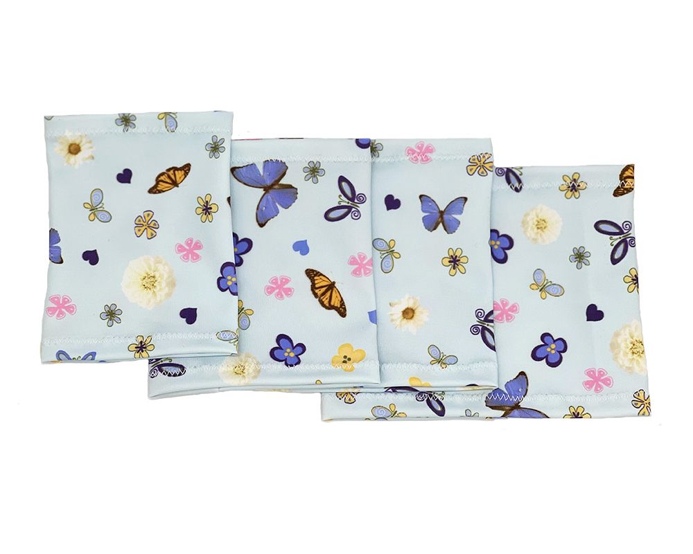 Elastic armband - Butterflies and light blue background