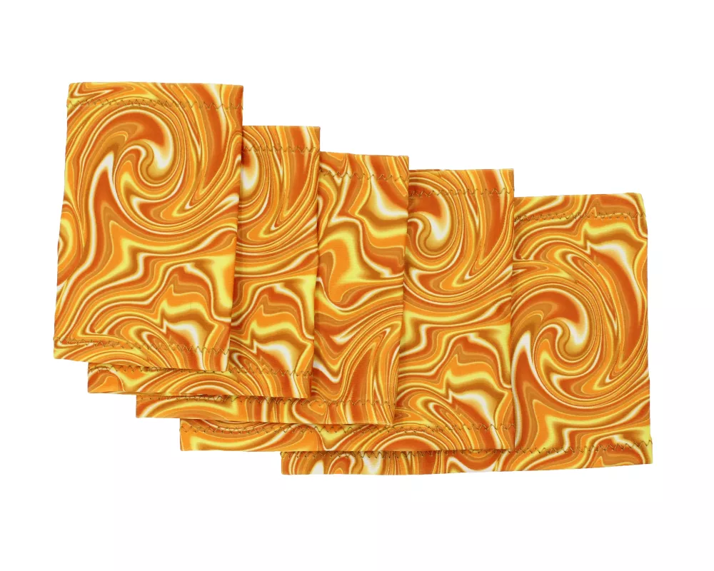 Elastic armband - Neon orange oil stains