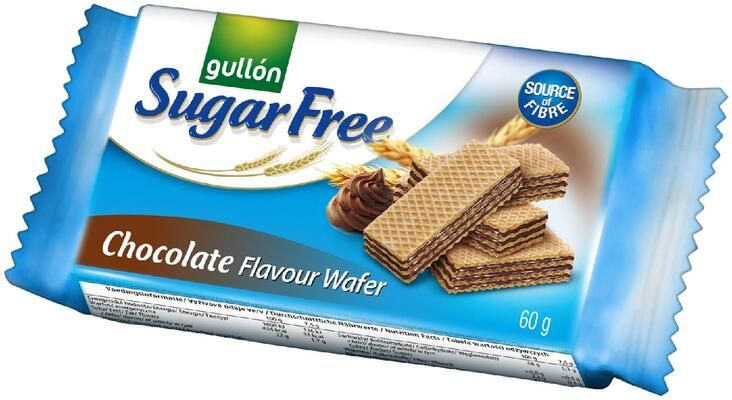 Gullón Chocolate wafer Wafers filled with chocolate cream, without sugar, with sweeteners 60 g