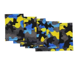 Elastic Arm Sleeve with Blue, Yellow & Black Camouflage Pattern – Protection for sensor