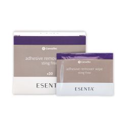ESENTA non-flammable plaster remover WIPES. Non-irritating medical adhesive remover. It works in just a few seconds.