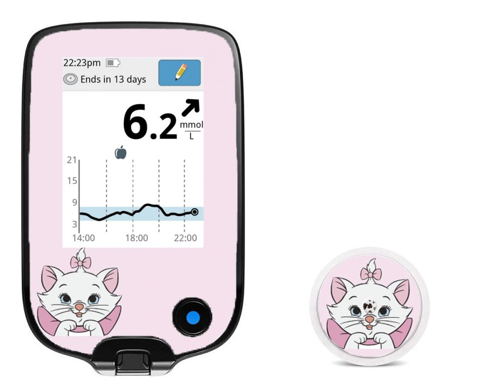 Sticker for Freestyle Libre reader and sensor - Cat