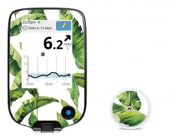 Sticker for Freestyle Libre  reader and sensor - Palm leaves